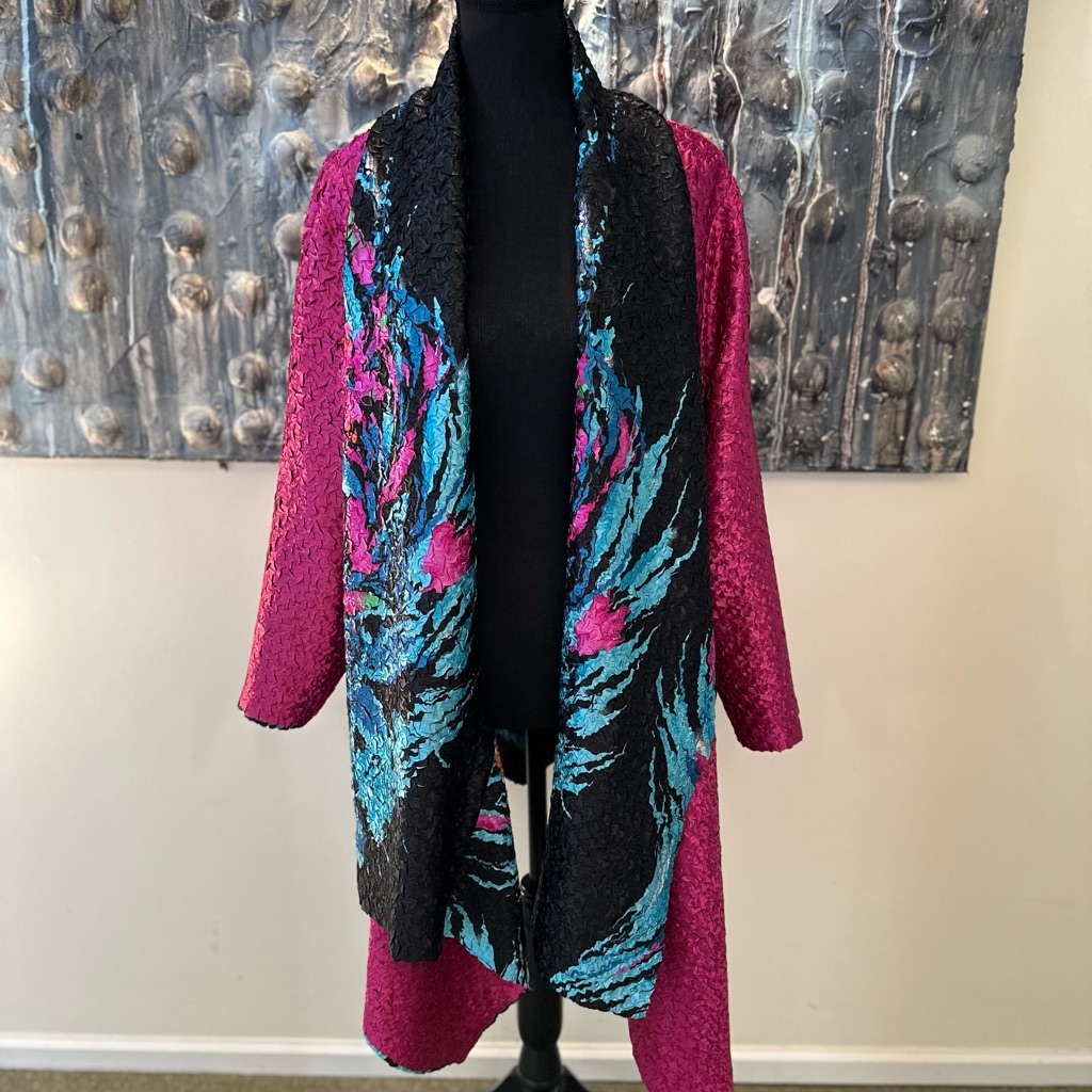 Reversible Elegant Women's Cardigan With Vibrant Design Xxl